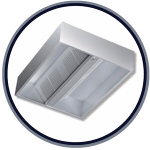 Campana Extr. Central Recta 2000x1600x690mm - Campanas extractoras central con plenum recta