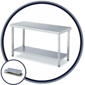 Mesa Central 1000x500x850mm con estante - Mesas centrales con estante